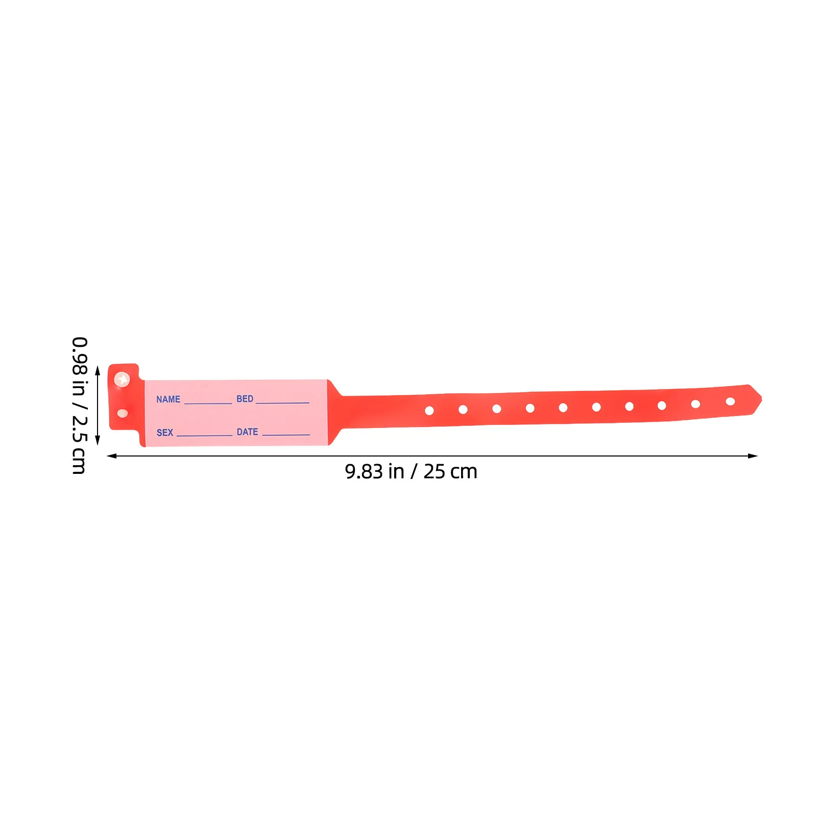 100Pcs Identification Wristbands Disposable Id Bracelets for Hospital Patient Admission Nursing Waterproof Comfortable