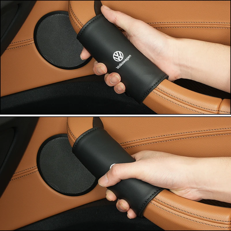 Car Door Inner Handle Protective Cover Leather Protector Case For Volkswagen VW Passat Golf Tiguan Polo Scirocco Jetta Touareg