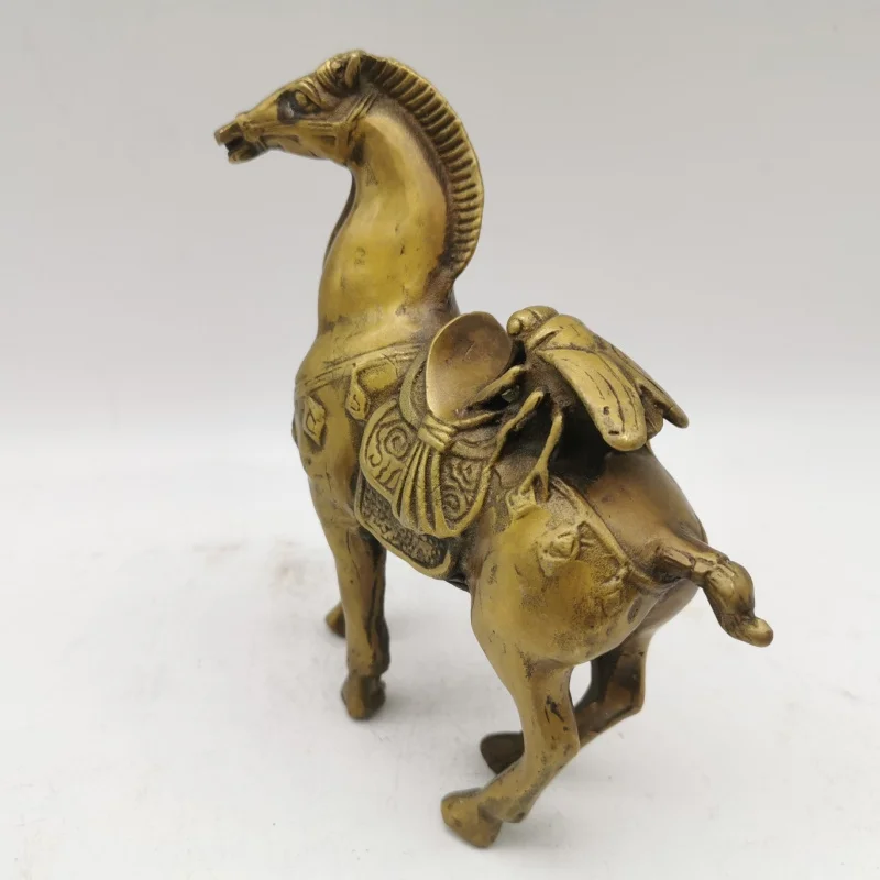 Colección de bronce, adorno ganador de caballo de latón, promoción, éxito profesional, artesanía exquisita, humedad de pátina