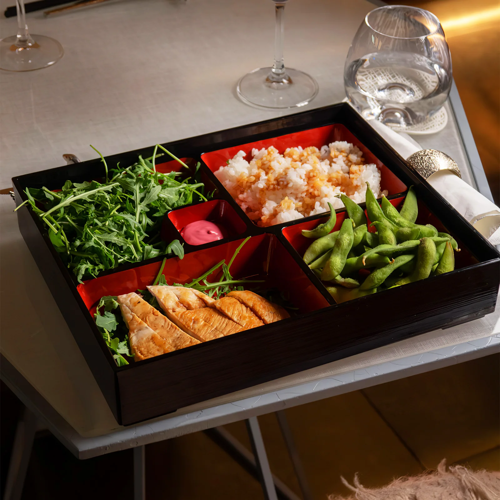 

1 pc Lunch Box BPA Free Leak Proof 5 Compartment Reusable Food Containers Microwave Safe Meal Prep Containers for Office School