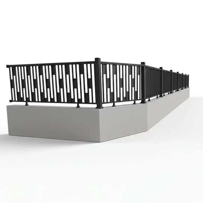 Cut Aluminum Alloy Privacy Screen Anti-climb Horizontal Slat Rust/Water Resistant Modern Handrail Easy Install Villa