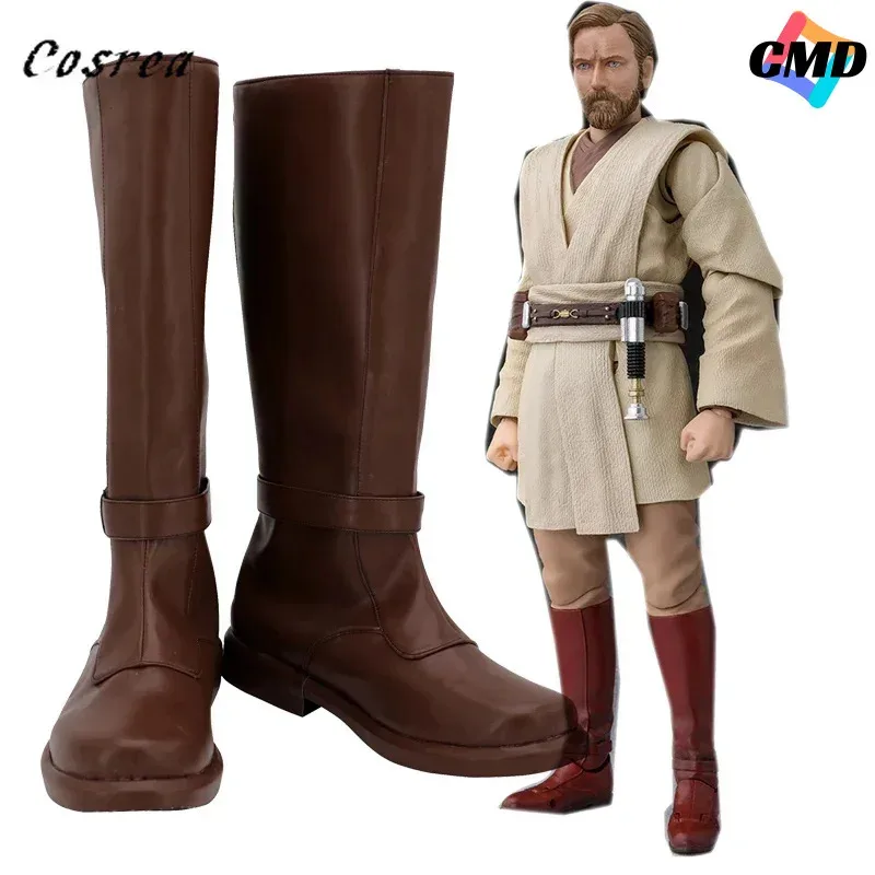 HAni 2025 Cos star The Last Jedi Skywalker cosplay adultos Obi Wan Anakin hombres mujeres botas Halloween zapatos largos ☆ ★ ww