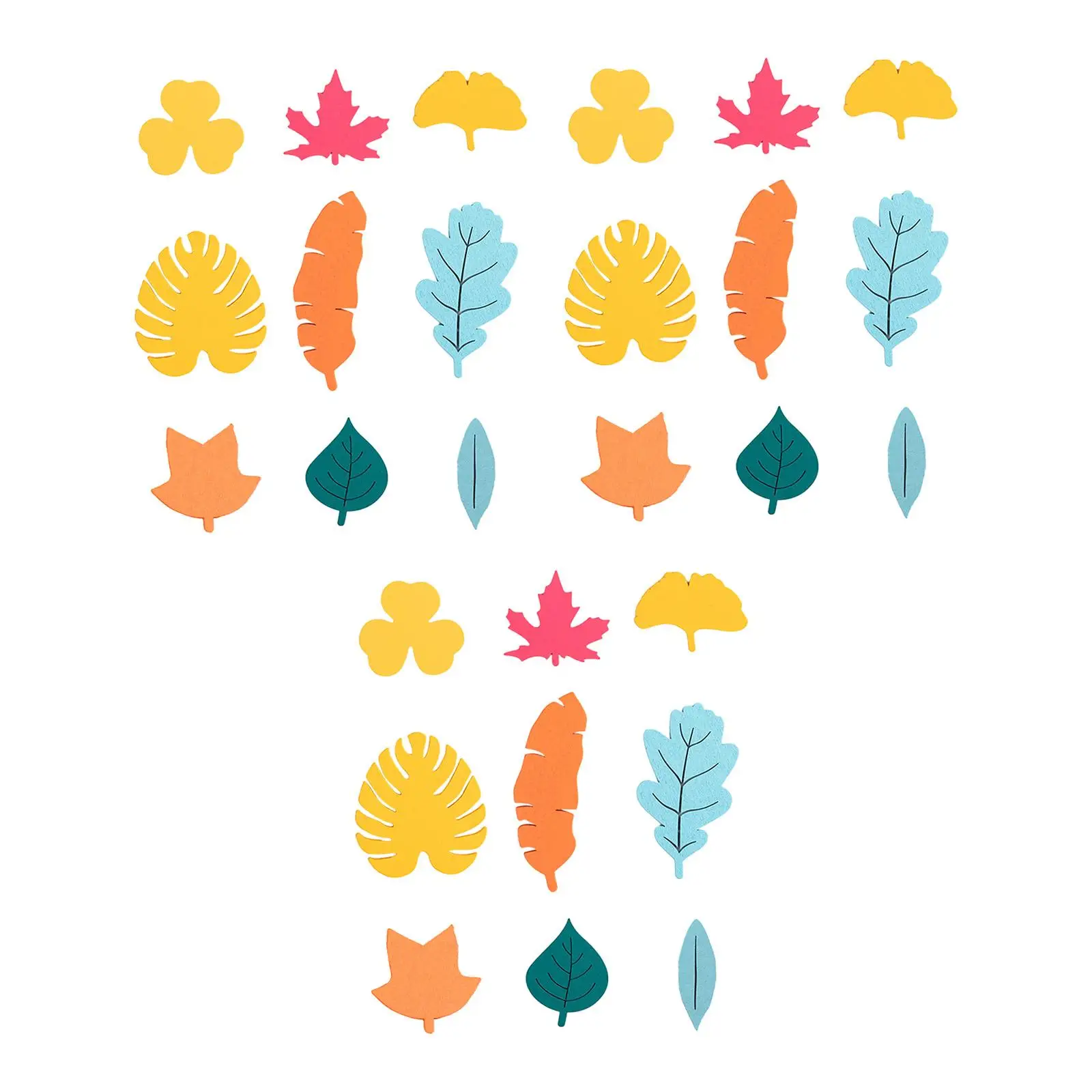 27x jouets d'identification de feuilles en bois, jouet de tri sensoriel de formes de couleur pour tout-petits