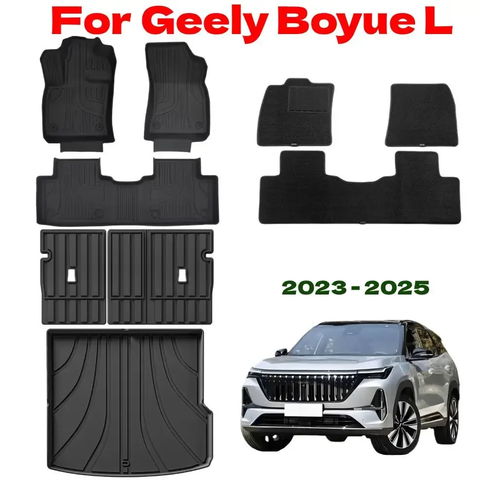 

For Geely Boyue L 2025 2024-2023 TPE Floor Mats All-Weather Waterproof Automotive Mat Interior Accessories LHD Foot mat blanket