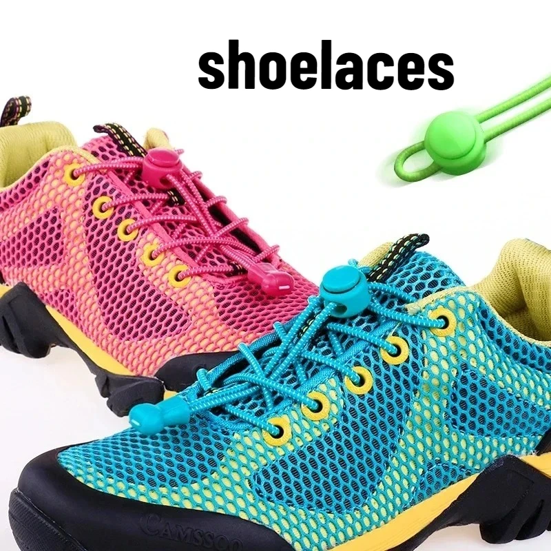 No Tie Elastic Quick Lock Lazy Shoelaces for Kids Adults Running Hiking Sneakers Multicolor Replacement Shoe Accessories
