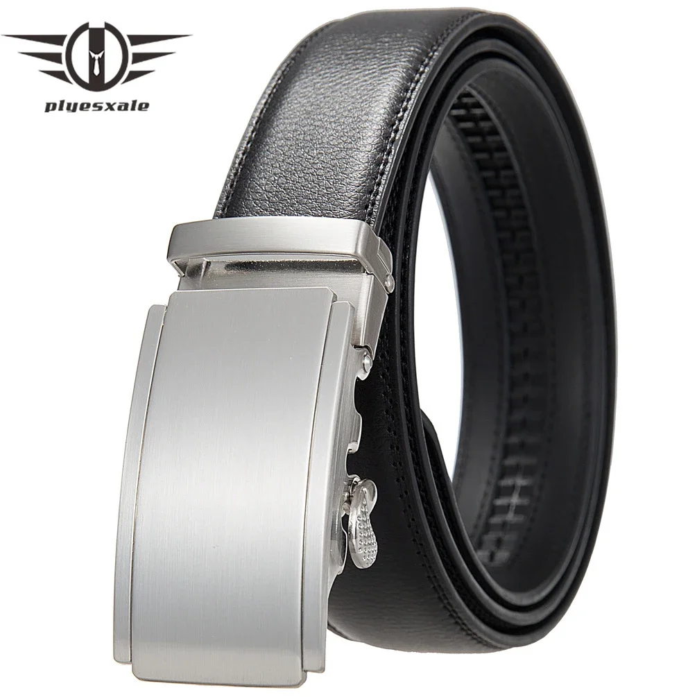 

2024 New Arrival Metal Automatic Buckle Leather Belt For Men Black Red Brown Coffee Mens Cowskin Belts Luxury Dress Belt B1277