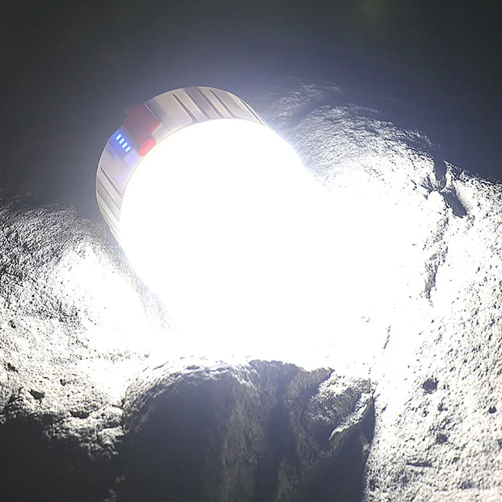 

1Pcs Solar Camping Light USB Rechargeable Tent Lamp Hanging Hook Emergency Outdoor Lantern 360 Degree Soft Glow
