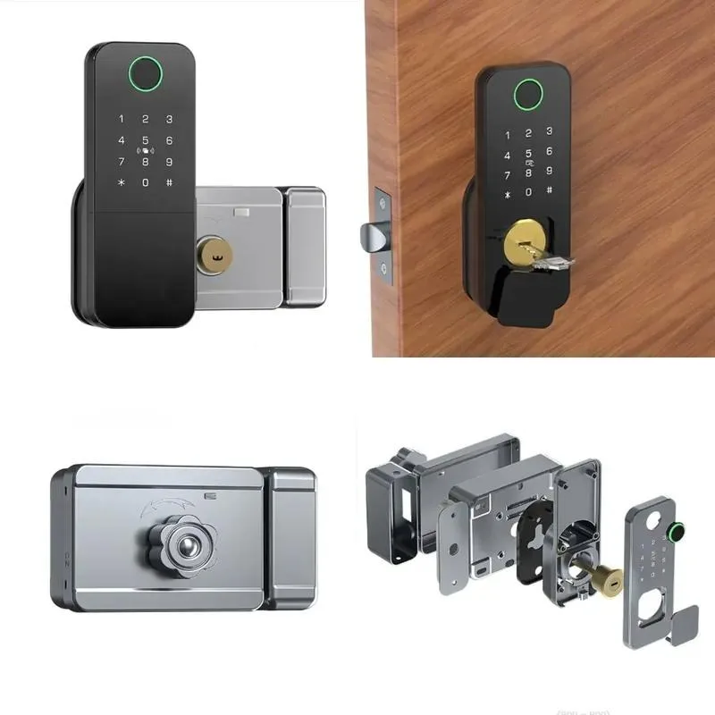 Fingerprint Password Lock for Iron Wooden Doors Access Control Anti Theft Smart Lock for Rental Rooms Old Door Security
