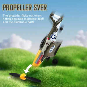 جديد P51 موستانج RC طائرة 2.4G 4CH 6 محور 410mm جناحيها رغوة المقاتلة مفتاح واحد بهلوانية RTF طائرة شراعية لعب هدايا أعلى 10 مبيعات للطائرات الستايروفوم - رقم 7