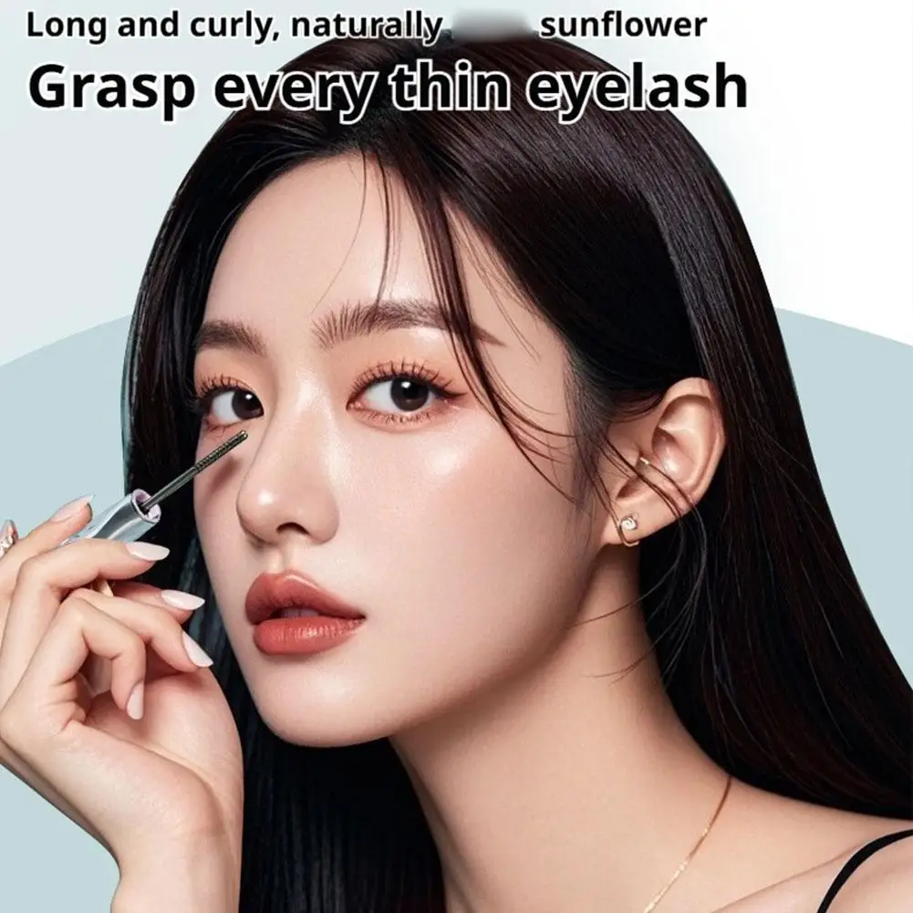 Mascara en Tube d'acier, brosse spirale spéciale, Mascara imperméable en Fiber de soie longue durée, gardez les cils recourbés pour le maquillage long du temps