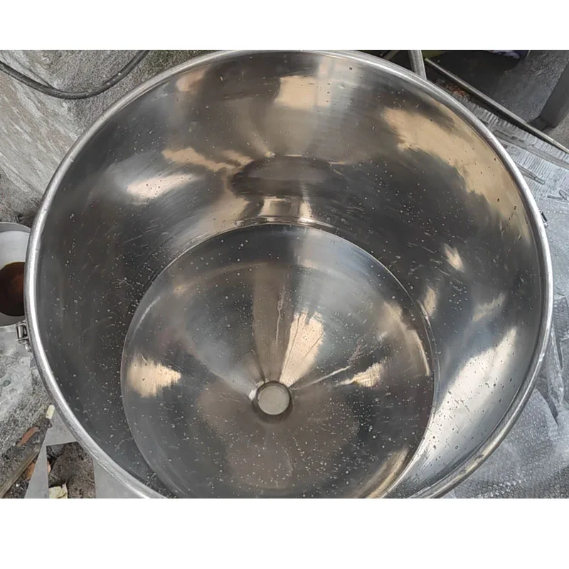 304 sanitary food stainless steel cone hopper sealing cover hopper with bracket large diameter hopper