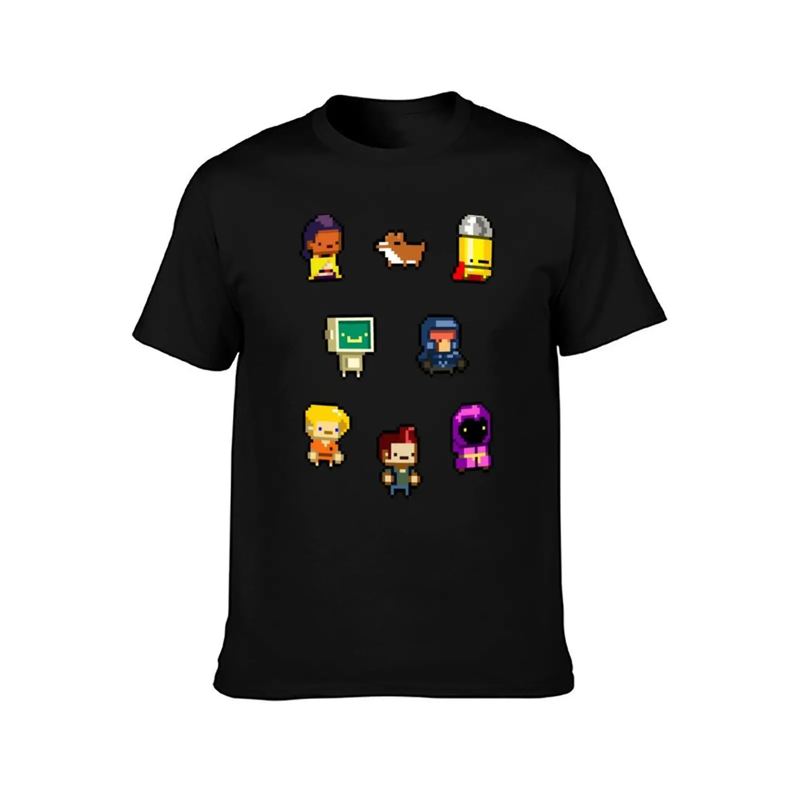 Gungeoneers T-Shirt, Summer Casual Cotton Tee, Oversized Streetwear Tops, Vintage Graphic Print, Loose Fit Short Sleeve