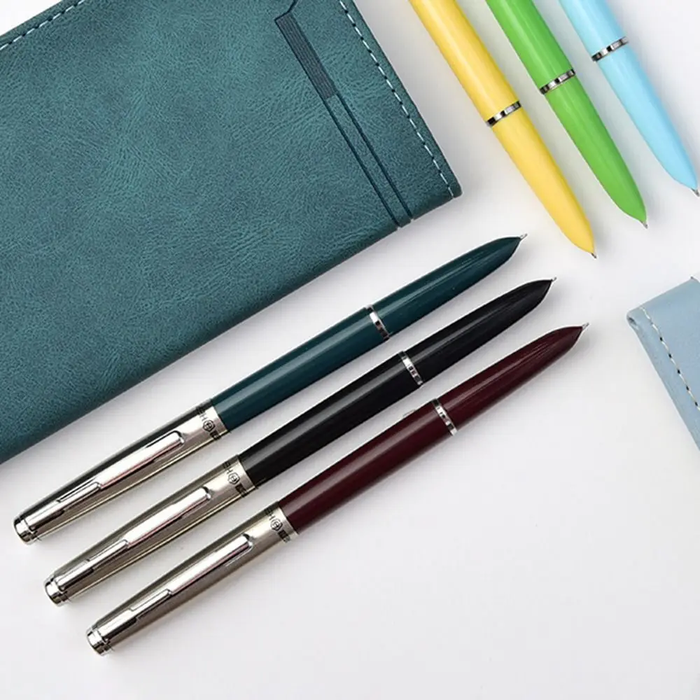 

Metal Pen Elegant Hero 007 Fountain Pen Exquisite Plastic Stationery Pen Positive Attitude Classic Design Ink Pen Teachers