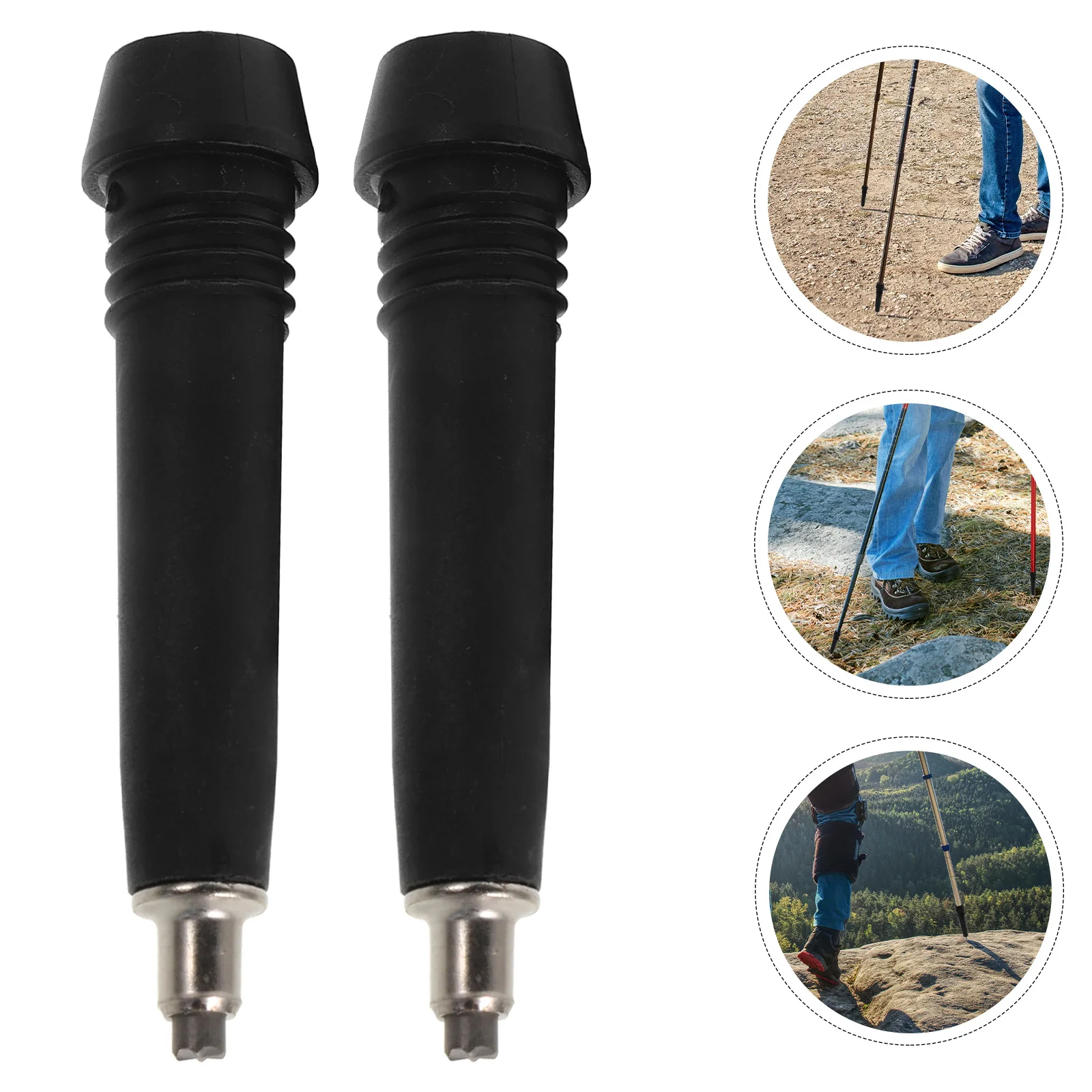 

8Pcs Walking Cane Tips Replacement Wear-Resistant Trekking Pole Accessory Non-Skid Hiking Gear Longevity User-Friendly Grip