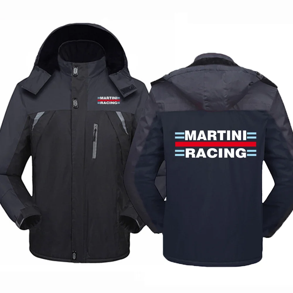 

2024 Martini Racing Logo Print Thickened Windproof Splicing Coat Autumn Winter Men's Outdoor Sports Cold Prevention Warm Jackets