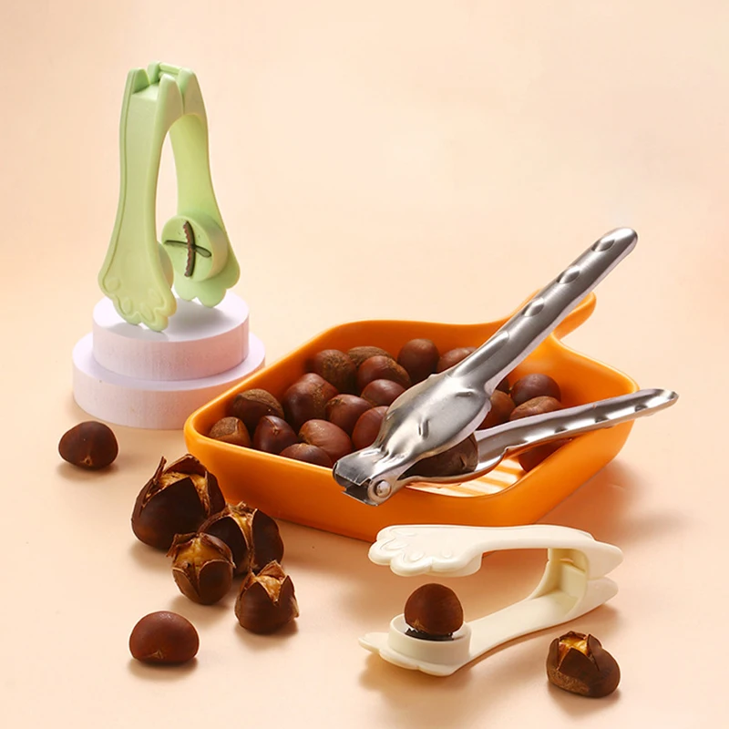 Multifunctional Chestnut Clip Nut Cracker Sheller Walnut Pliers Nut Opener Peeling Tool Knife Sheller Open Knife Walnut Clip