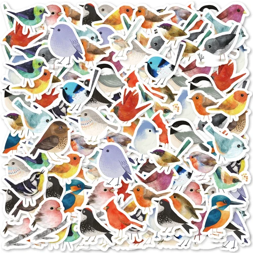 귀여운 작은 참새 만화 그래피티 스티커 장식, 노트북 물컵 기타 여행 가방 일기, DIY 클래식 장난감 데칼, 46 개