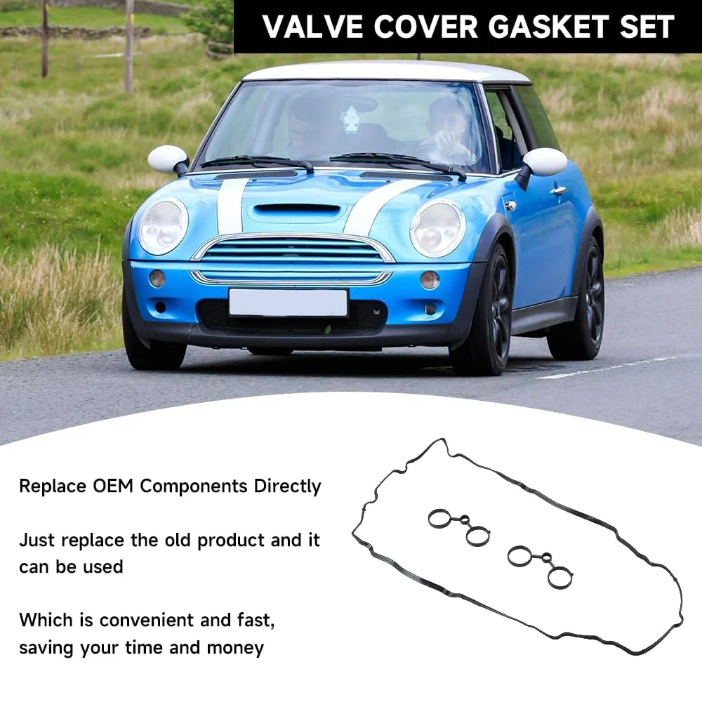 Valve cover gasket FOR CITROEN C4 C5 DS3 DS4 DS5 MINI PEUGEOT 207 208 3008 308 5008 508 RCZ 1.6L 1.6 L T L4 06-21 N16B16A 5GZ
