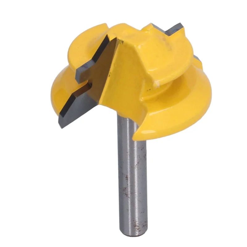 

45° Router Bit 1/4in Shank Alloy Blade Milling Cutter For Wood Cutting Woodworking Projects 1-1/2in 3/8in