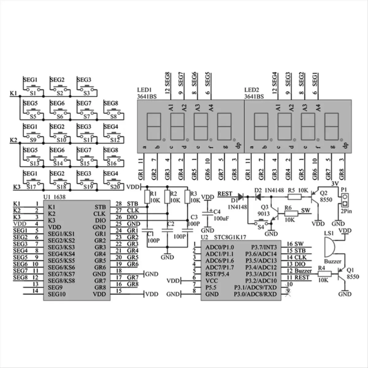 A99X DIY Electronic Kits LED Digital Tube Calculators 51 Microcontroller Control Resistance Conversion Soldering Projects B