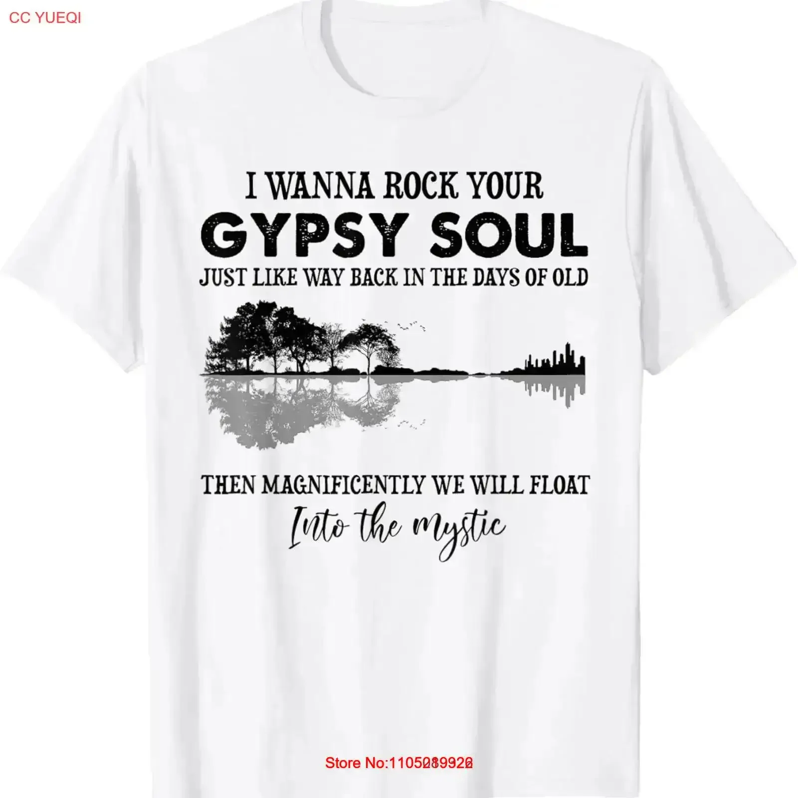 Футболка Lake Shadow I Wanna Rock Your GYPSY Soul Into The Mystic, винтажная потертая эластичная мужская футболка с рисунком, дышащая, удобная