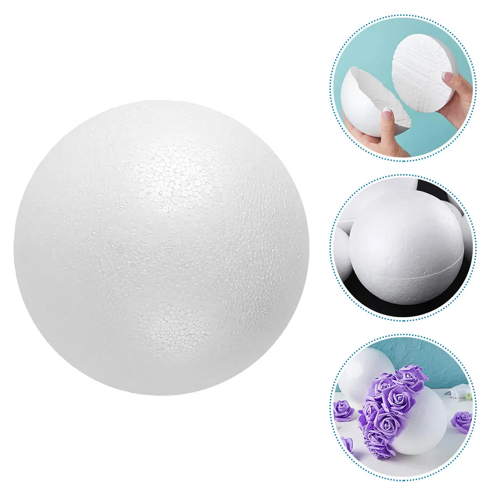 2 Pcs Foam Ball Props Christmas Decorations Diy Crafts Foams Model Large Polystyrene Balls Block White Child Small Wedding