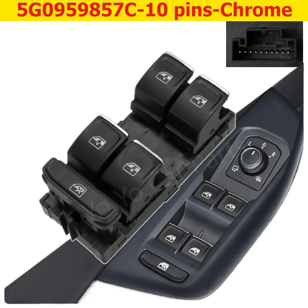 5G0959857C Car Power Window Master Switch Control For VW Golf MK7 GTI Passat B8 Tiguan MK2 For Seat Leon MK3 2013-2018