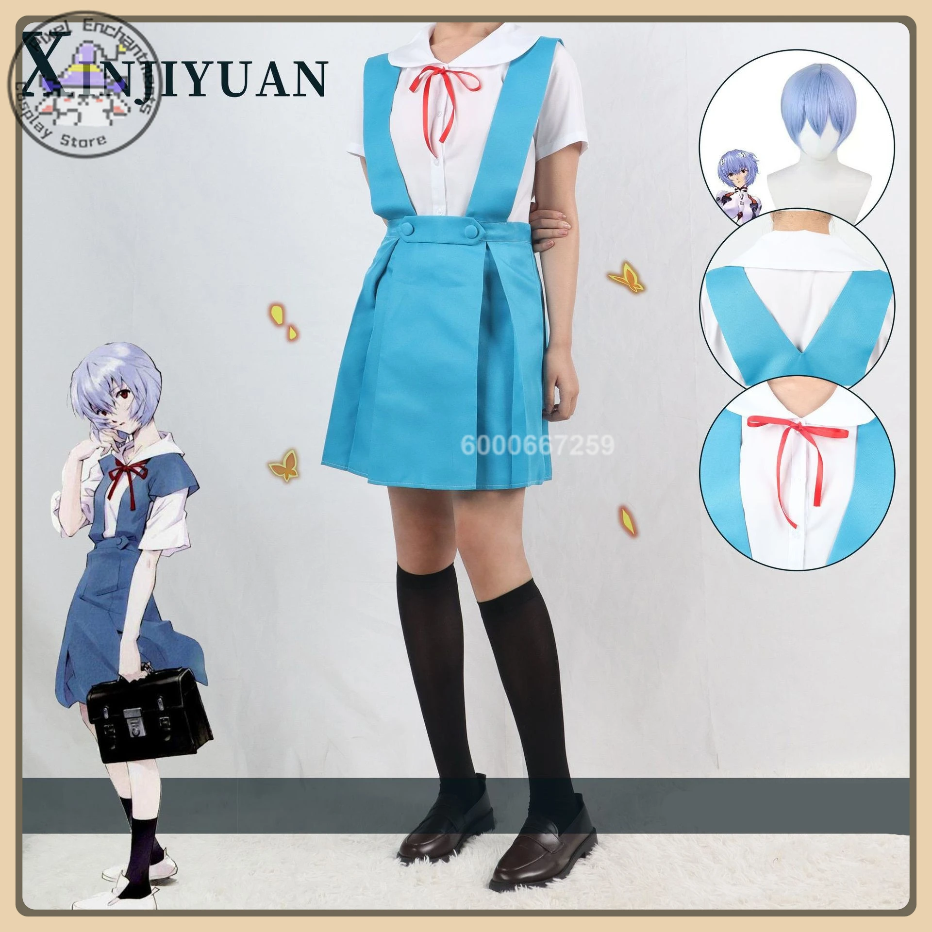 

Popular anime cosplay costume anime Aya Poli Asuka, cute blue JK dress uniform, fashion cosplay costume, Comic Con Halloween