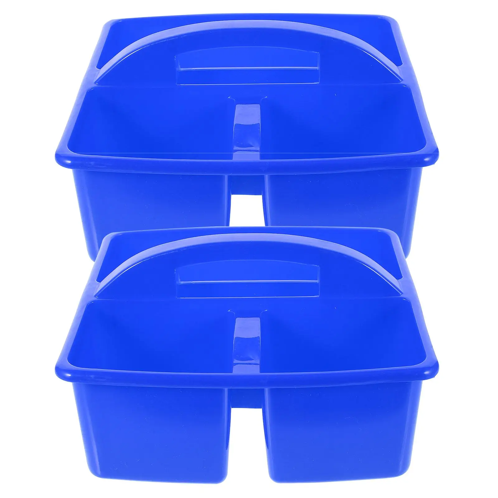 

2 Pcs Paintbrush Color Pen Storage Basket Holder Large Capacity Portable Supply Organizer Plastic School Desktop