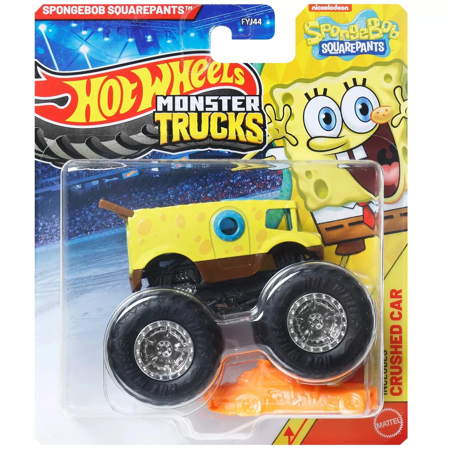 Auténticos coches Hot Wheels Monster Trucks, juguetes a escala 1/64, Rodger Dodger, Bob Esponja, vehículos de rescate, modelo, regalo de cumpleaños