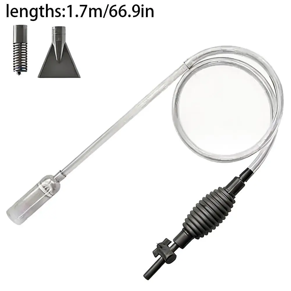 Aquarium-Wasserwechslerpumpe mit Fäkalienabsaugung, Sandwaschmaschine, Abwassersiphon und Reinigungswerkzeug für Aquarien – Detail 10