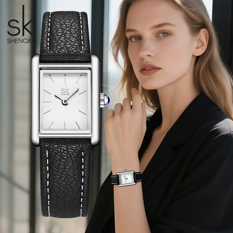 Women's watch retro  women's watch fashion quartz watch high-end small square  stainless steel women's