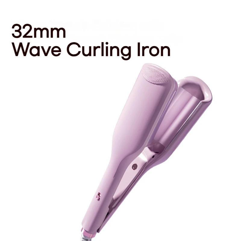 

32mm Hair Curler Iron Negative Ions Ceramic Coating Electric Curling Iron for French Curls and Voluminous Waves Styling Tool
