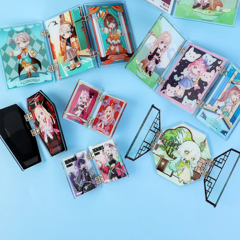 Custom Acrylic Stand Custom Hinged Folding Screen Standees Personalized Anime Character Double Sided Printing Photo Standees view 6
