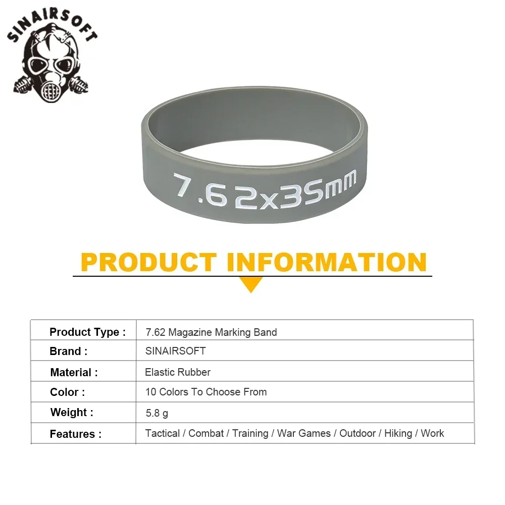 Revista táctica Airsoft 7,62 mm con banda marcador - imagen 2