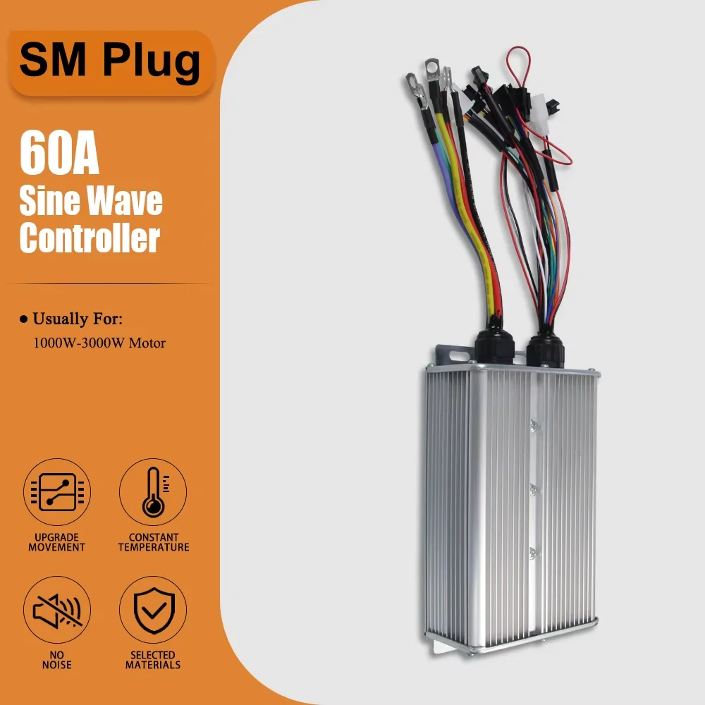 60A 3000 واط وضع مزدوج big18 MOSFET وحدة تحكم موجة جيبية 1000 واط 2000 واط 2500 واط 48 فولت 52 فولت 60 فولت 72 فولت للرقم. 2 أداة بروتوكول للدراجة الإلكترونية #5