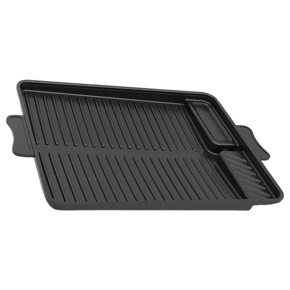 

Korean BBQ Pan Hob Grill Accessories Baking Pans Aluminum Oil Tray Iron Griddle Non Stick Rectangular Outdoor Indoor Cooking
