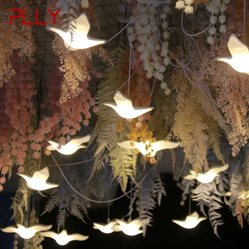 

PLLY Modern Wedding Pendant Lamp Festival Lights Atmosphere LED Light for Party Stage Bird Background Decorationnd