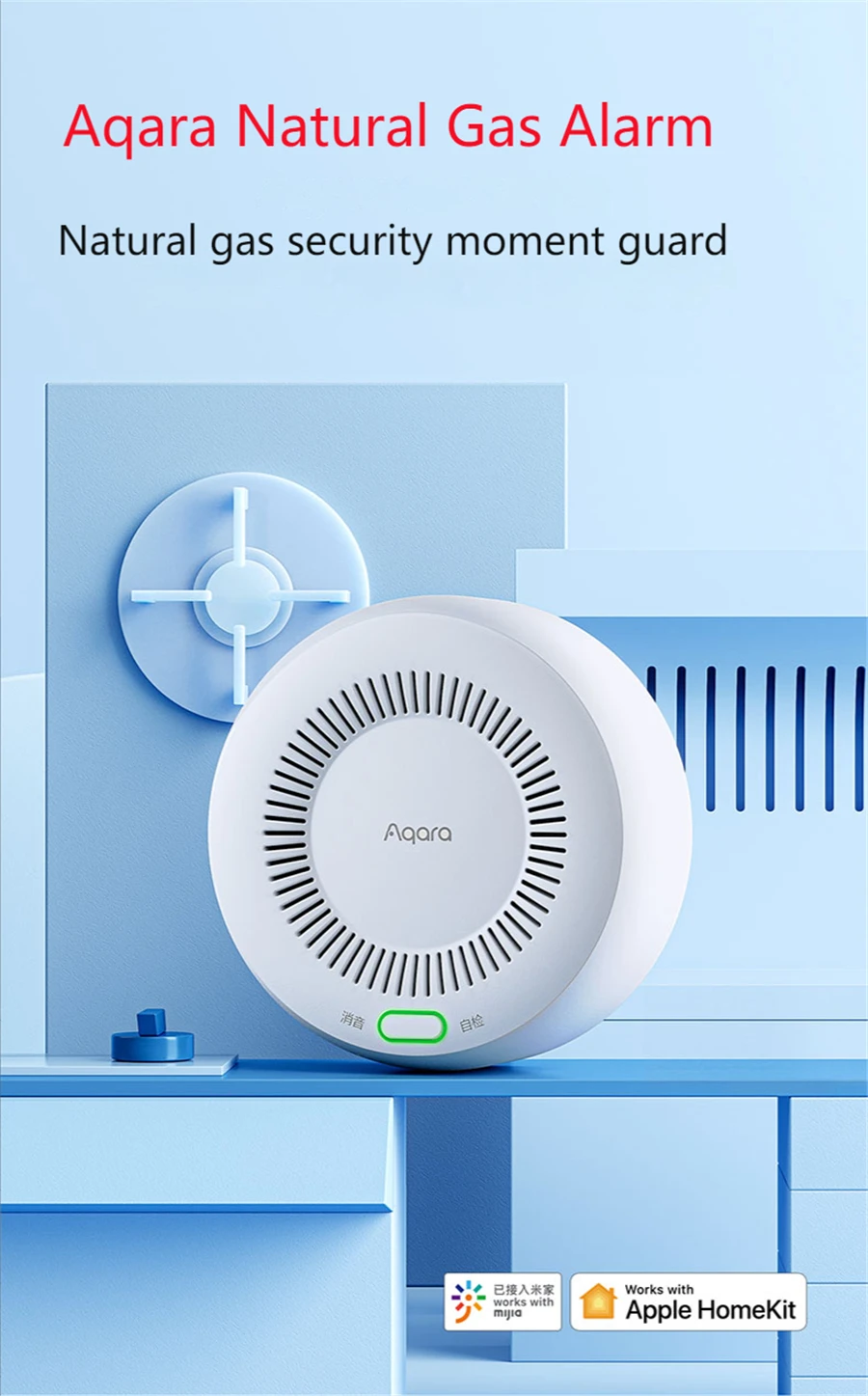 Detektor Gas alami cerdas Zigbee, Alarm kebocoran Gas, sambungan cerdas, keamanan rumah pintar untuk Xiaomi mi home Homekit