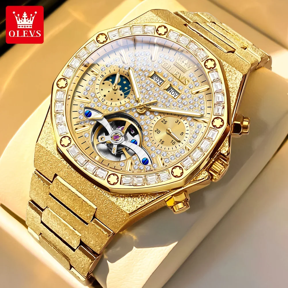 OLEVS High Quality Original Luxury Waterproof Men Watch Top Brand Fashion Trend Business Automatic Mechanical Men's Wrist Watch