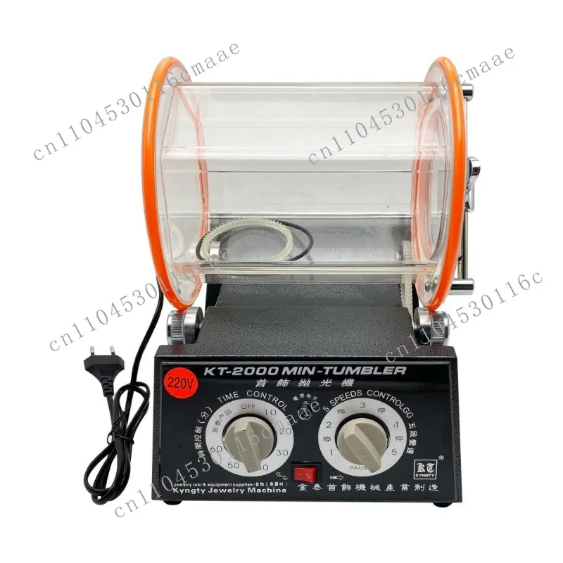 KT-2000 Roller Barrel Polishing Machine, Gold and Silver Jewelry, Jewelry Polishing and Cleaning Rotary Medium Roller Machine