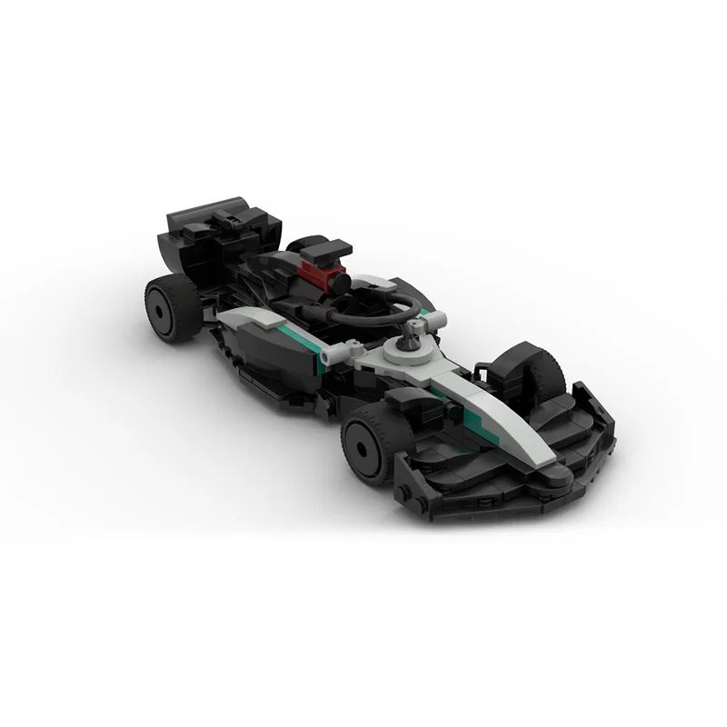 Modelo de coche urbano, ladrillos de construcción MOC W15, coche de carreras de un solo asiento, tecnología Modular, regalos de vacaciones para niños, traje de juguetes para montar