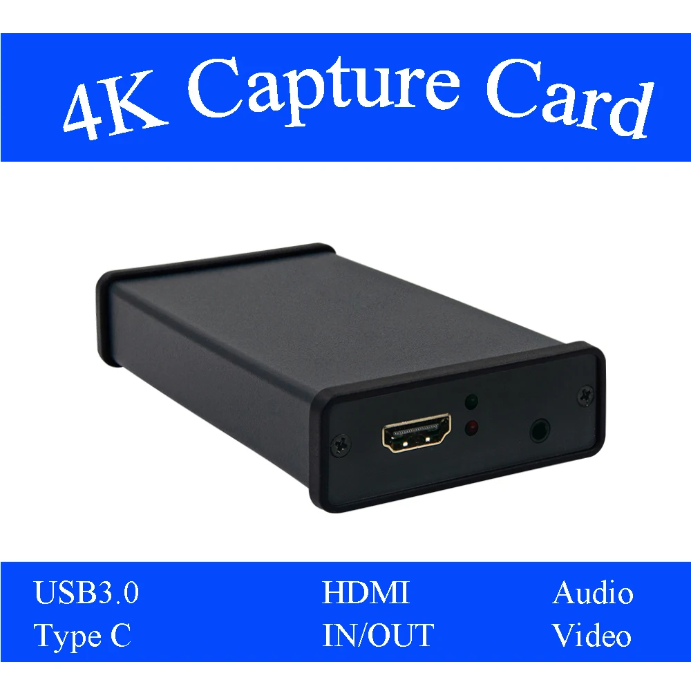 Карта видеозахвата HD 4K 1080P 60 Гц USB3.0 Type C HDMI адаптер для PS4 NS XBOX Gaming Live трансляции видеонаблюдения