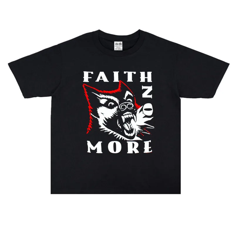 T-shirt à manches courtes avec imprimé Metal Rock Faith No More Band, coupe ample, taille femme