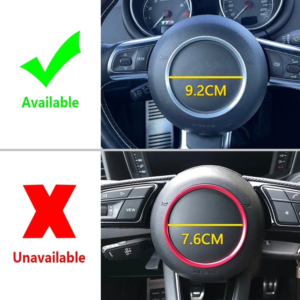 Car Steering Wheel Panel Ring Trim Cover Sticker for Audi A1 A3 A4 A5 A6 A8 Q5 Q7 SQ5 S1 S5 S7 S8 RS5 RS6 Interior Accessories