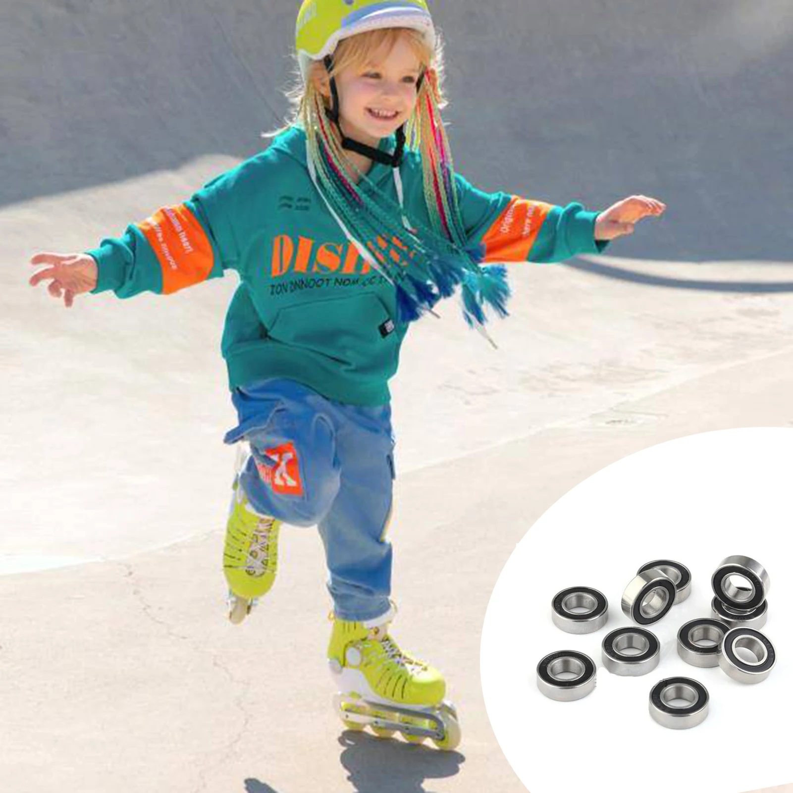 Smooth 608ZZ RS Bearings High-Performance for Roller Skates Skateboards Motor Wheels Carbon Steel Deep Ball Bearing Set
