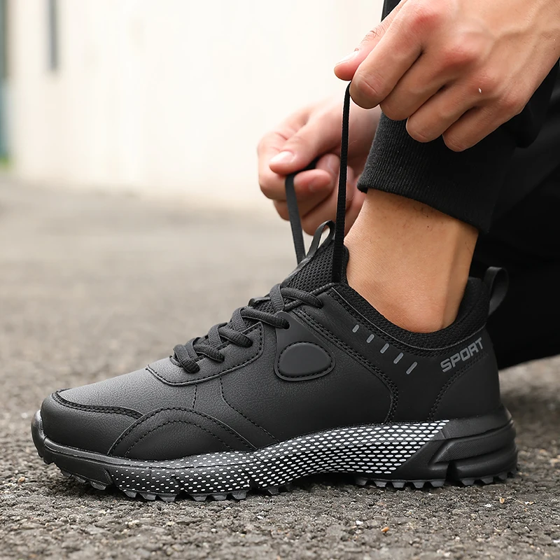 

2025 Модернизированная мужская спортивная обувь, стильный черный дизайн, кроссовки для бега, высокопроизводительные спортивные кроссовки для приключений на открытом воздухе