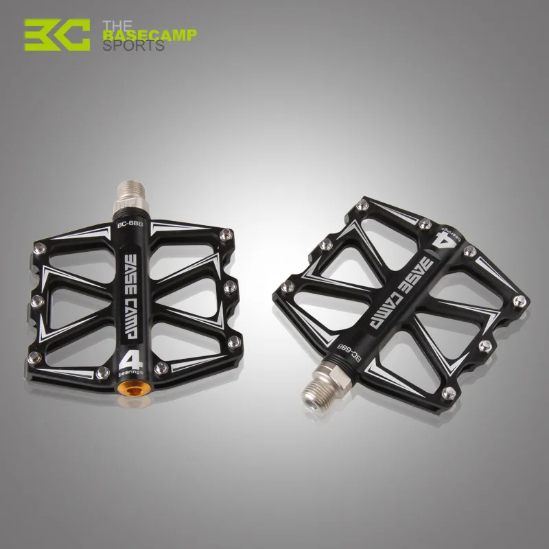 BaseCamp 4 Bearings MTB Bicycle Pedal Mountain Road Bike Pedal Slip-resistant Ultralight Aluminum Alloy Cycling Pedals Bike Part