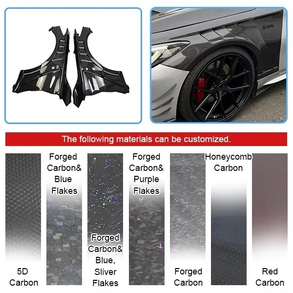 

CWS-C STYLE CARBON FIBER FRONT FENDER for IQ60 BODY KIT for Infiniti Q50/G37/Q60 Carbon Fiber Fender Hood Trunk Body Kit