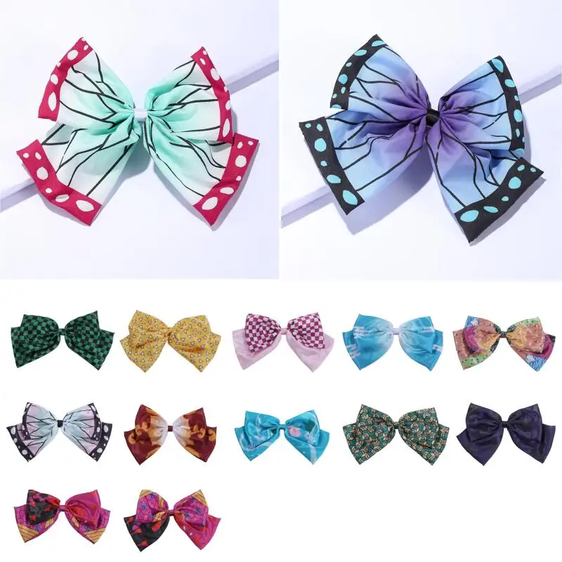 Anime Characters Butterfly Headwear Hair Band Cosplay Kochou Shinobu Bow Hairpin Satin Fabric 15 Style Hair Accessories Gift